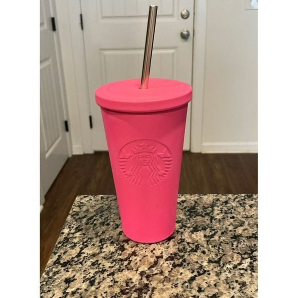 Starbucks Tumbler 2014 16oz Matte Pink Tumbler